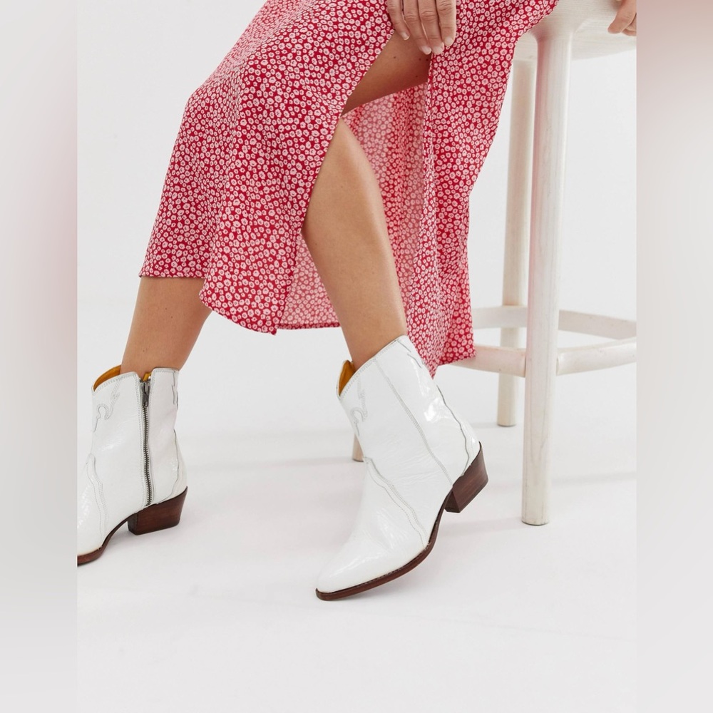 Free People new frontier western boot-white